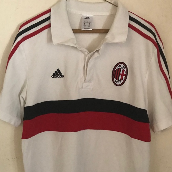adidas Other - Borderline Retro AC Milan Adidas Polo 8/10